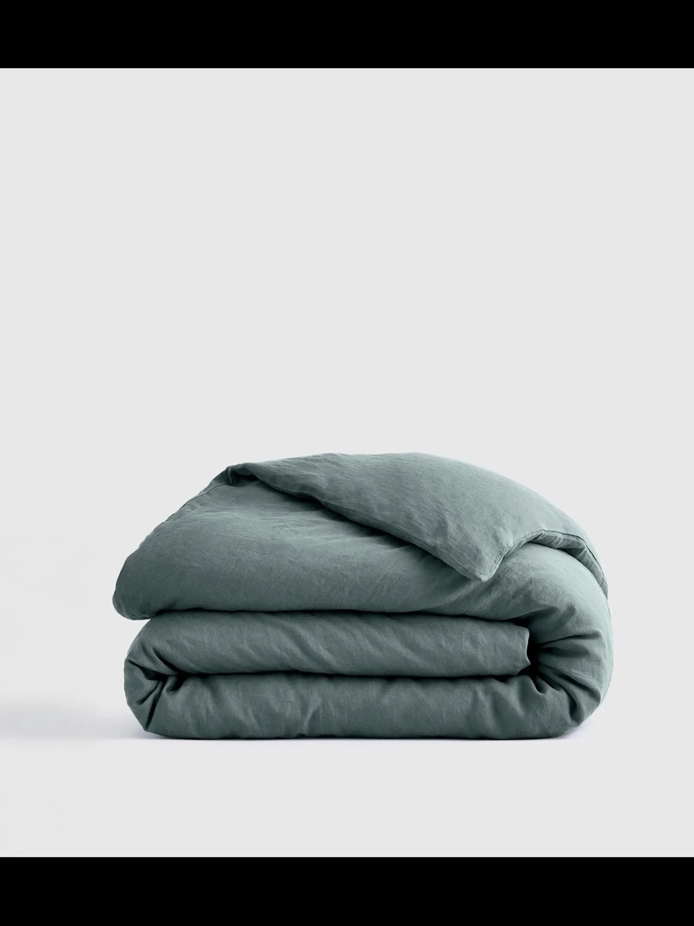 Quince European Linen Duvet Cover In Ocean, Sz Twin MSRP $134, New